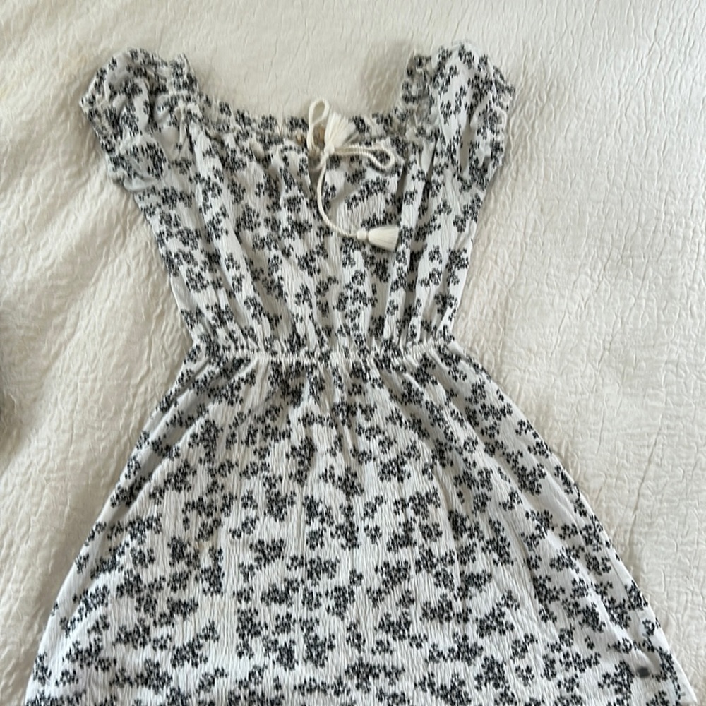 Roxy cute dress white with black floral